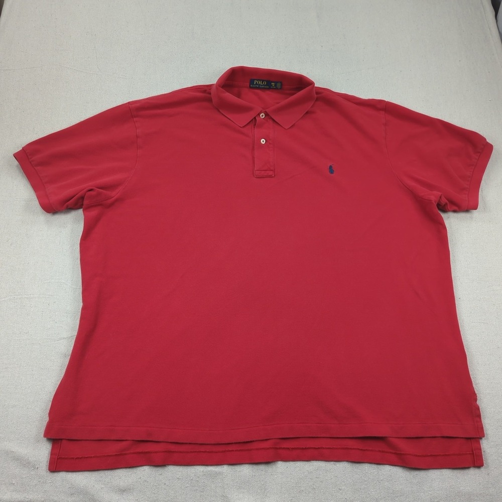 Polo Ralph Lauren Shirt Mens 3XB‎ Red Casual Preppy Office XXXL Big